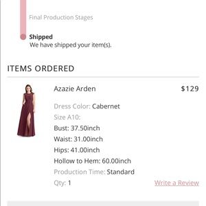 Azazie Cabernet long chiffon dress with lace